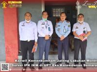 Kanwil Kemenkumham Jateng Lakukan Monev Survei IPK IKM di UPT Eks Karesidenan Semarang