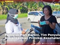 Peringati Hari Kartini, Tim Penyuluh Sosialisasikan Protokol Kesehatan