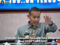 Kadivpas Kadiyono Tekankan Nilai Integritas Bagi CPNS Tahun 2023