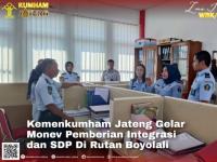 Kemenkumham Jateng Gelar Monev Pemberian Integrasi dan SDP Di Rutan Boyolali