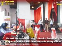 Kanwil Kumham Jateng & Kanim Semarang Beri Layanan Paspor Merdeka Kepada Masyarakat