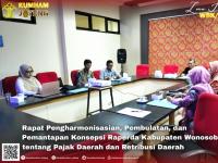 Rapat Pengharmonisasian, Pembulatan, dan Pemantapan Konsepsi Raperda Kabupaten Wonosobo tentang Pajak Daerah dan Retribusi Daerah