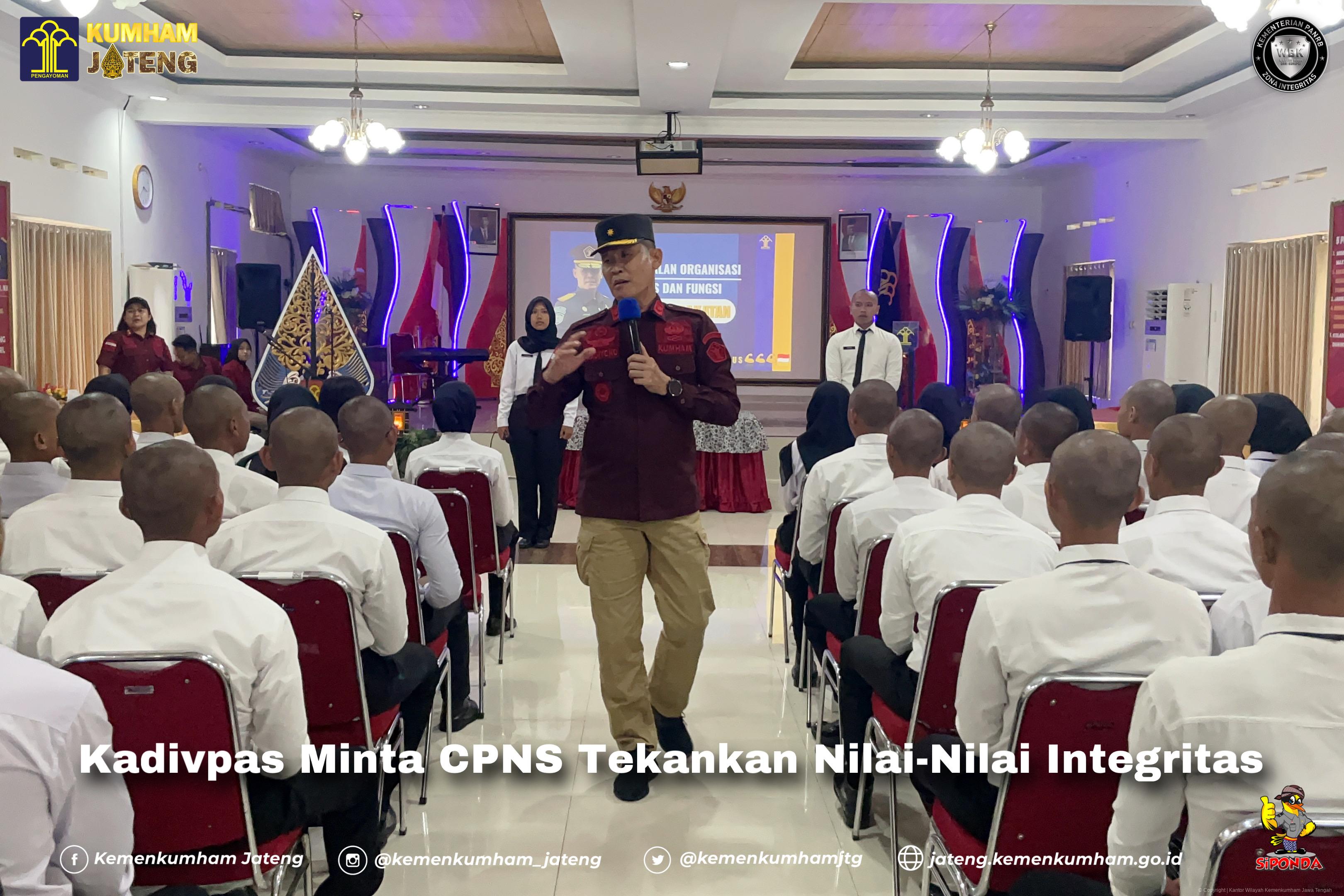 Kadivpas Minta CPNS Tekankan Nilai-Nilai Integritas