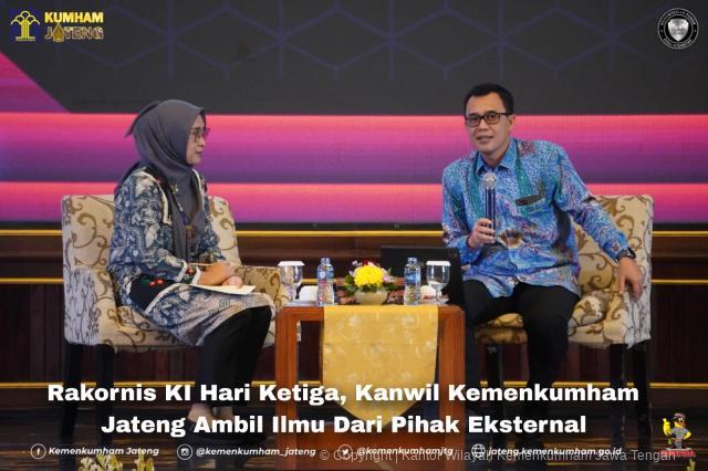 Rakornis KI Hari Ketiga, Kanwil Kemenkumham Jateng Ambil Ilmu Dari Pihak Eksternal